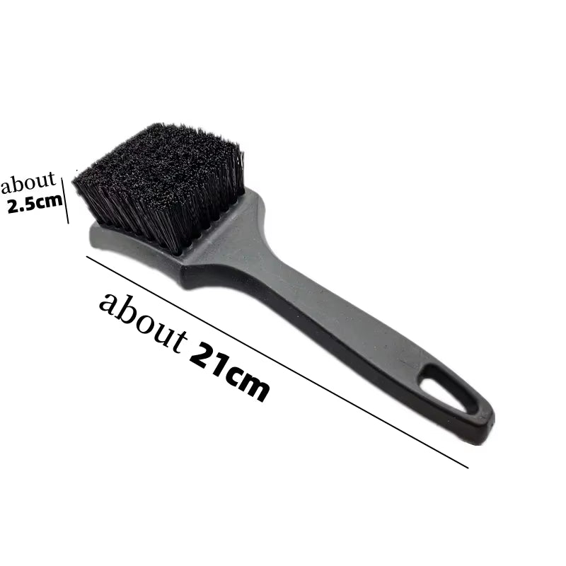 Motorcycle Tire Rim Brush Wheel Hub Cleaning Brushes Motorcycle Wheels Detailing Accessories Black White Tire Washing Tool