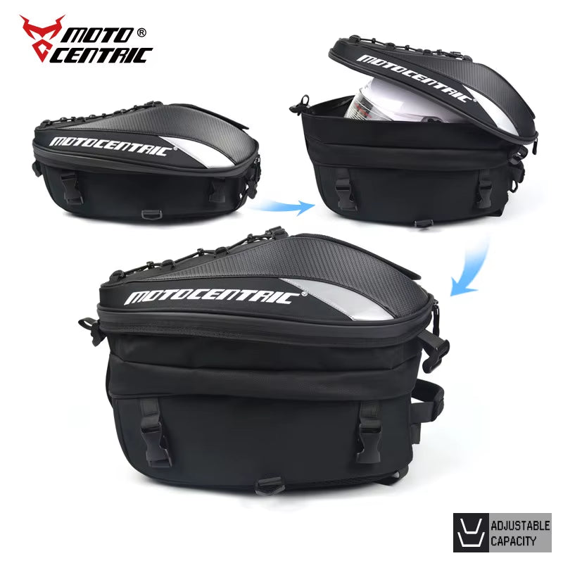 Waterproof Motorcycle Tail Bag Multifunction Motorcycle Rear Seat Bag High Capacity Motorcycle Bag Rider Backpack