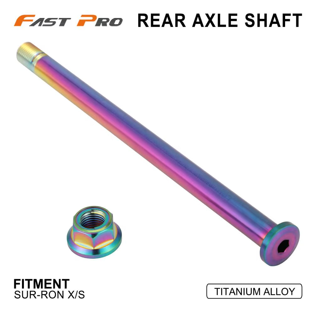 Funparts Rear Wheel Axle Shaft Motorcycle Accessories for Surron Sur Ron Lightbee X S Electric Vehicle E-Bike Titanium Alloy