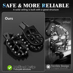 WQMOTO Wide Foot Pegs for Sur-Ron Light Bee X / E Ride Pro — Black