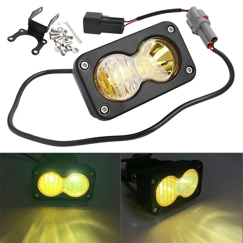 For Sur-Ron Segway Talaria 20W LED Headlight Switch White Spot Flood Pod Combo Kit Waterproof