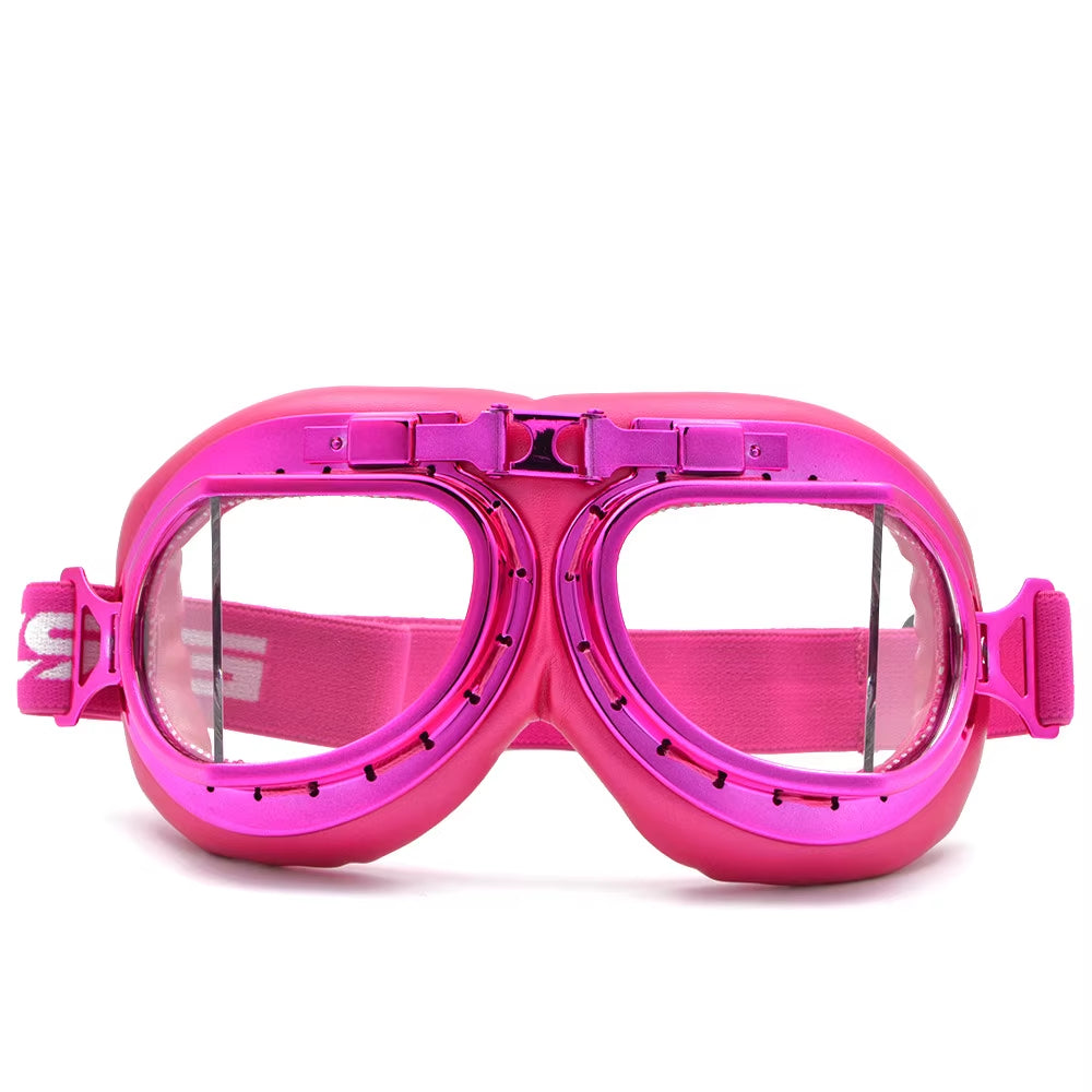 BJMOTO 2019 Goggle Snowboarding Motorcycle Goggles Motocross for Harley Style Glasses Pilot Pink Color Shipping Free