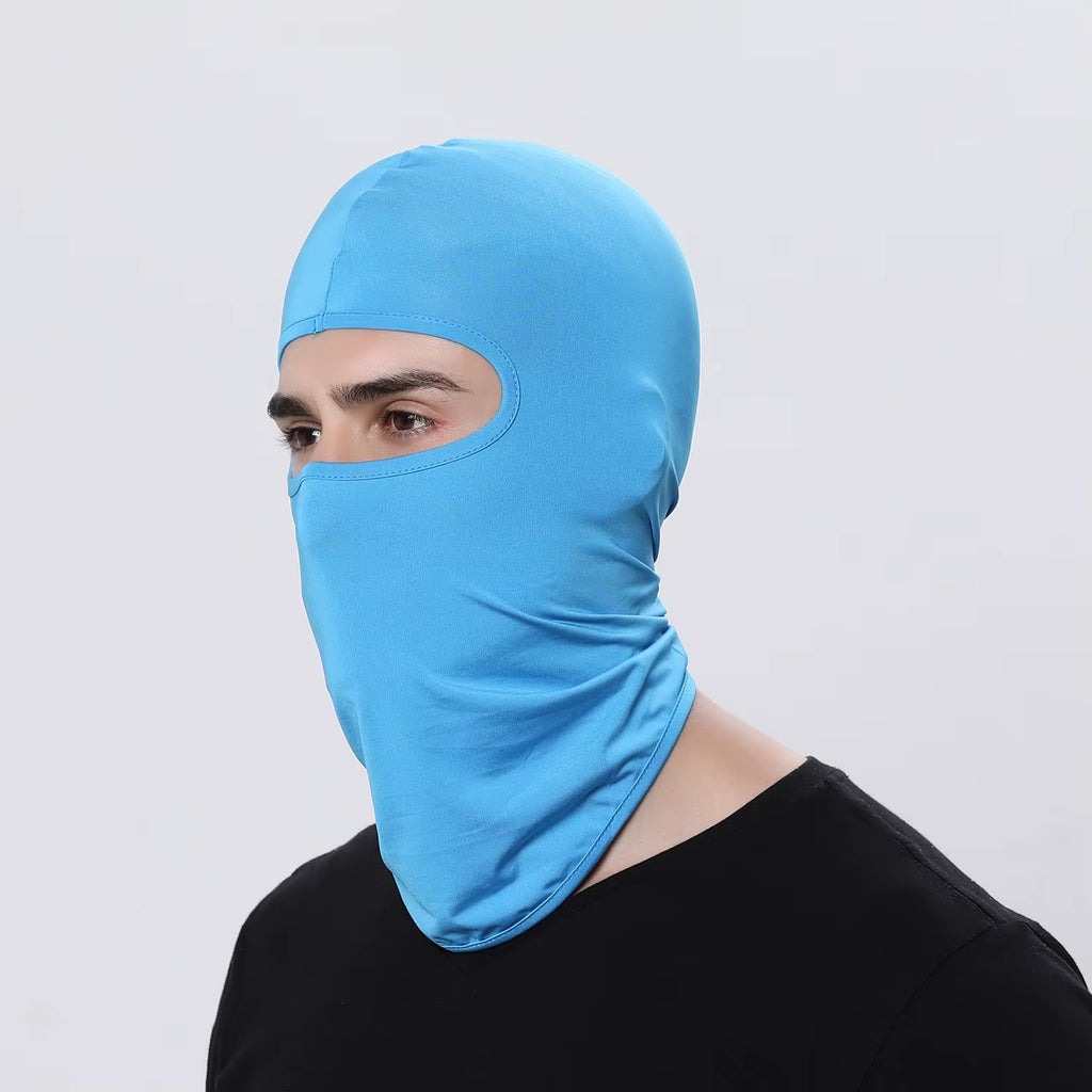 Motorcycle Balaclava Hats Full Face Cover Summer Windproof Breathable Motorbike Motocross Cycling Bicycle Anti-Uv Men Helmet