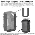 Motorcycle Bumper Bag Waterproof 6L Universal Motorcycle Side Frame Bag with Internal Support Travel Luggage Tool Box