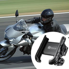 360 Rotation Motorcycle Quick Lock Phone Mount Bicycle Phone Holder for Iphone 17~12 Samsung Motor Bike Baby Carriage Scooter