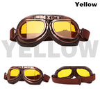 Black Motorcycle Windproof Classic Goggles Uv-Proof Foldable Sunglasses for Chopper ATV Scooter Outdoor Riding Racing Cycling