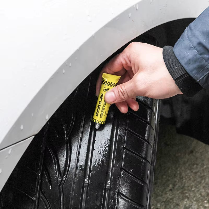 Motorcycle Car Tire Repair Tool Sets Tire Repair Kit Studding Tool Set Tubeless Tire Tyre Puncture Plug Garage Tool Rubber Strip
