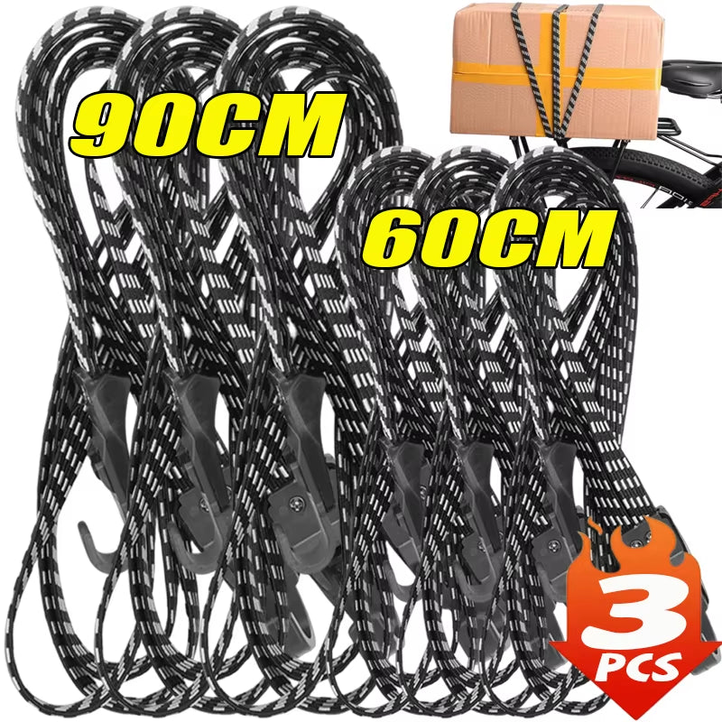 Elastic Bungee Luggage Straps Bike Cargo Strap Accessories Multifunctional Elastic Strap with Buckle Hook Bicycle Luggage Straps