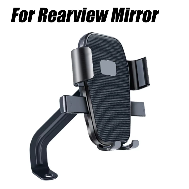 Motorcycle Phone Mount Handlebar/Rear View Phone Holder for Bicycle/Scooter Navigation Holder Universal for 4.7-7In Smartphone