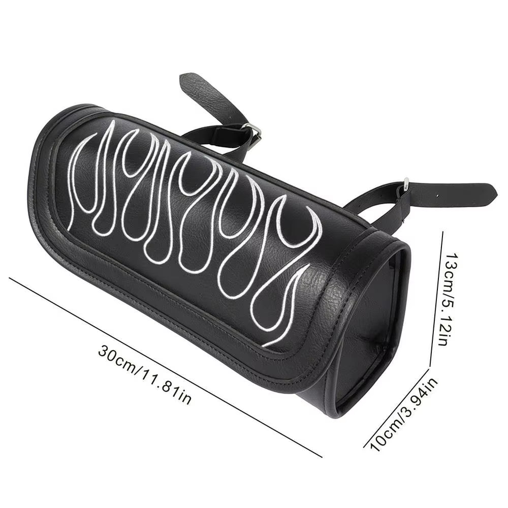 Motorcycle Saddlebags Tool Bag Retro Motorcycle Front Fork Handlebar Bag Tool Side Pack Saddlebags Black Handlebar Bag