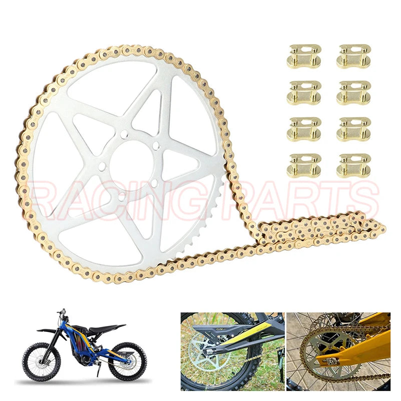 Dirt Bike 58T Sprocket 112L Chain Set Kits for Sur-Ron Sur Ron Light Bee S & Light Bee X Motocross Electric Motorcycle Universal