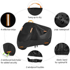 Motorcycle Cover Rain Protection and Sun Protection 210D Car Cover Thickened Oxford Cloth Built-In Anti-Theft Buckle Dust Jacket