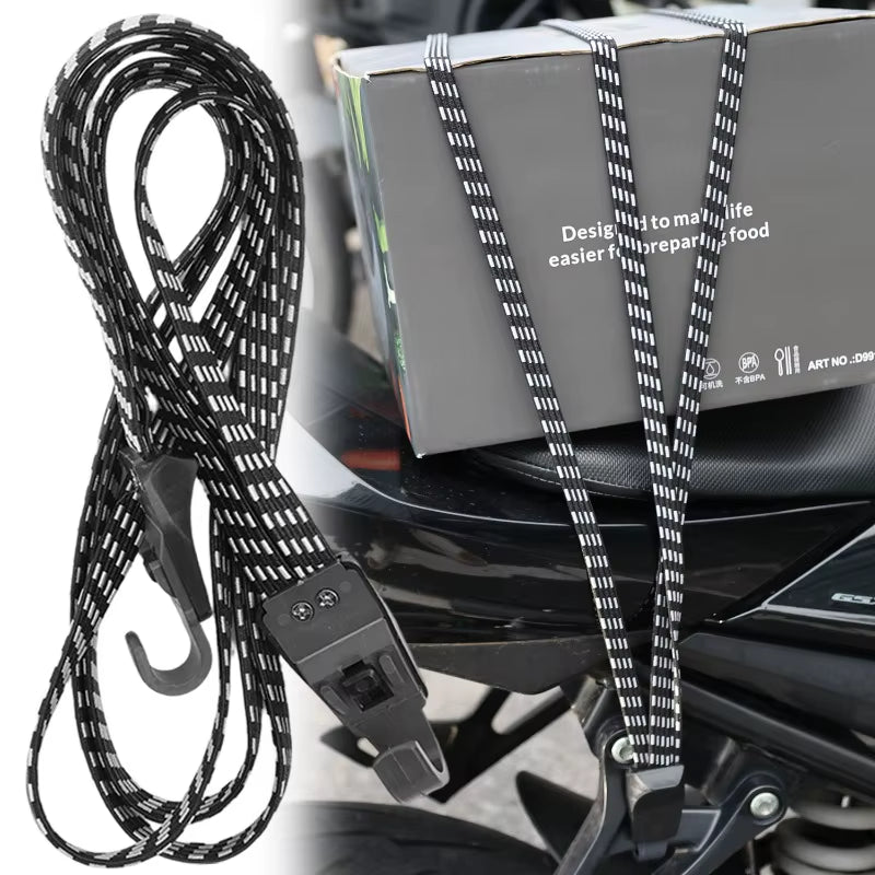 Elastic Bungee Luggage Straps Bike Cargo Strap Accessories Multifunctional Elastic Strap with Buckle Hook Bicycle Luggage Straps