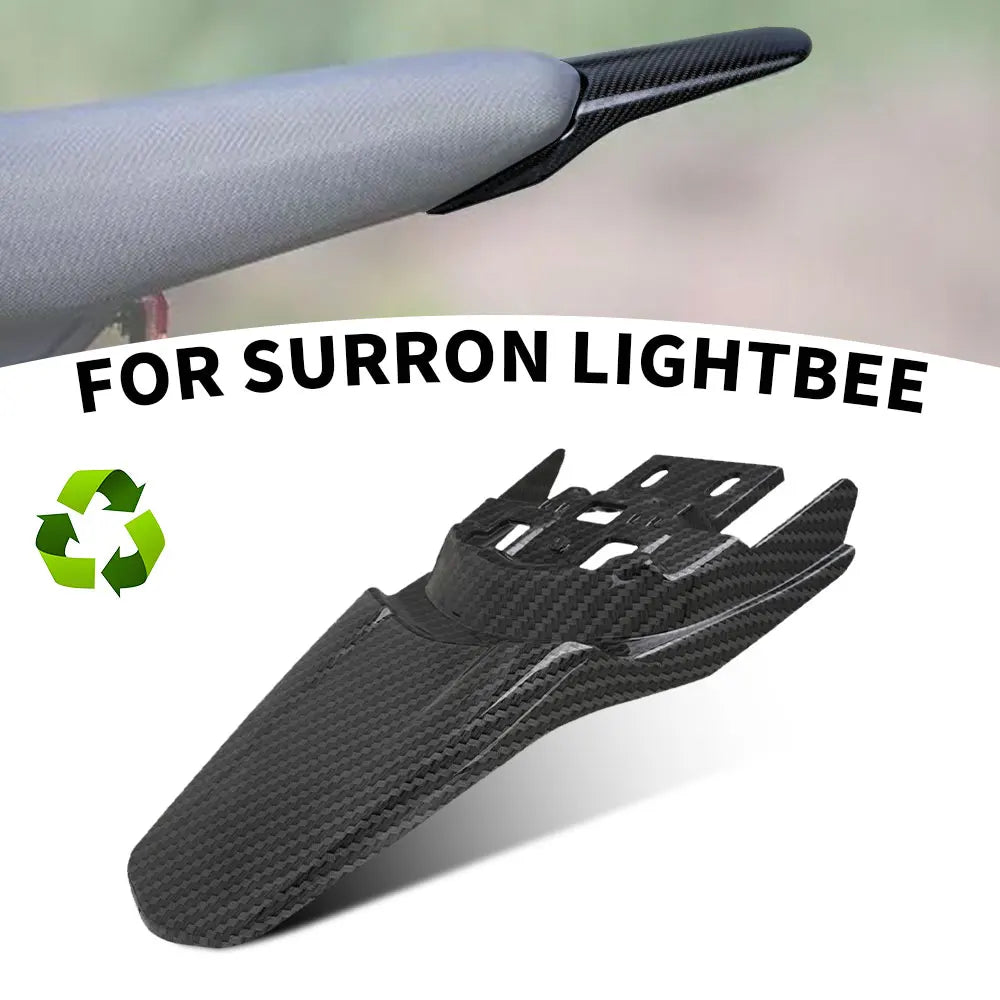 Ebike Rear Mudguards Fender Cover for Lightbee Surron S X Off-Road Electric Dirt Bike Imitation Carbon Fiber Motorcycle