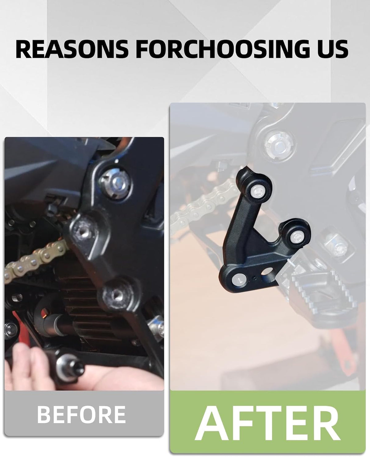JFG Racing Foot Peg Bracket Pair for Sur-Ron Light Bee / E Ride Pro