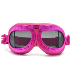 BJMOTO 2019 Goggle Snowboarding Motorcycle Goggles Motocross for Harley Style Glasses Pilot Pink Color Shipping Free