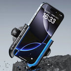 360 Rotation Motorcycle Quick Lock Phone Mount Bicycle Phone Holder for Iphone 17~12 Samsung Motor Bike Baby Carriage Scooter