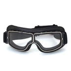 Newest -Style Leather Goggles Vintage Motorcycle Goggles Vintage Motorcycle Goggles Retro Jet Helmet Glasses