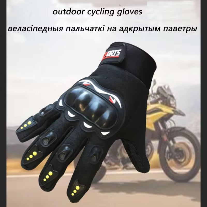 Motorcycle Gloves Breathable Closed Finger Racing Gloves for Outdoor Sports Crossbike Riding Men'S Motorcycle Gloves