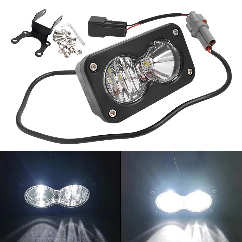 For Sur-Ron Segway Talaria 20W LED Headlight Switch White Spot Flood Pod Combo Kit Waterproof