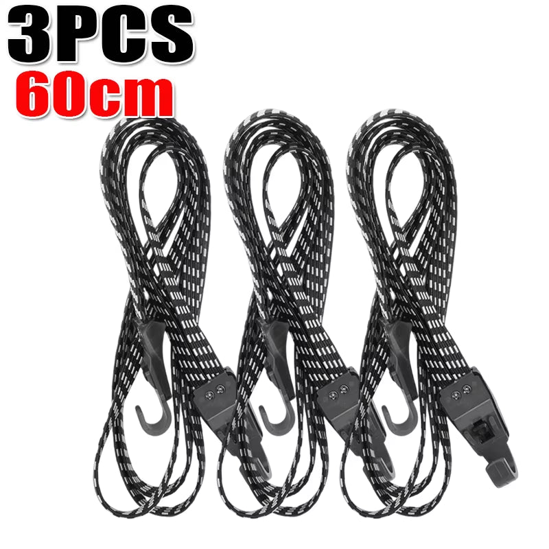 Elastic Bungee Luggage Straps Bike Cargo Strap Accessories Multifunctional Elastic Strap with Buckle Hook Bicycle Luggage Straps