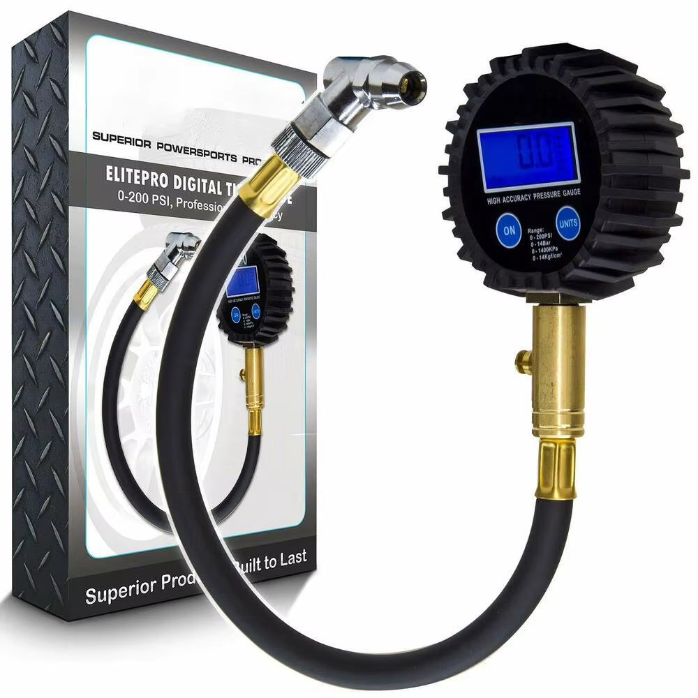 Tire Pressure Gauge Digital Display Gauge Multifunctional Tire Pressure Gauge for Motorcycle Bicycle Truck