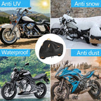 Motorcycle Cover Rain Protection and Sun Protection 210D Car Cover Thickened Oxford Cloth Built-In Anti-Theft Buckle Dust Jacket