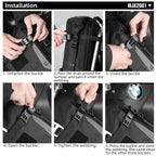 Motorcycle Bumper Bag Waterproof 6L Universal Motorcycle Side Frame Bag with Internal Support Travel Luggage Tool Box