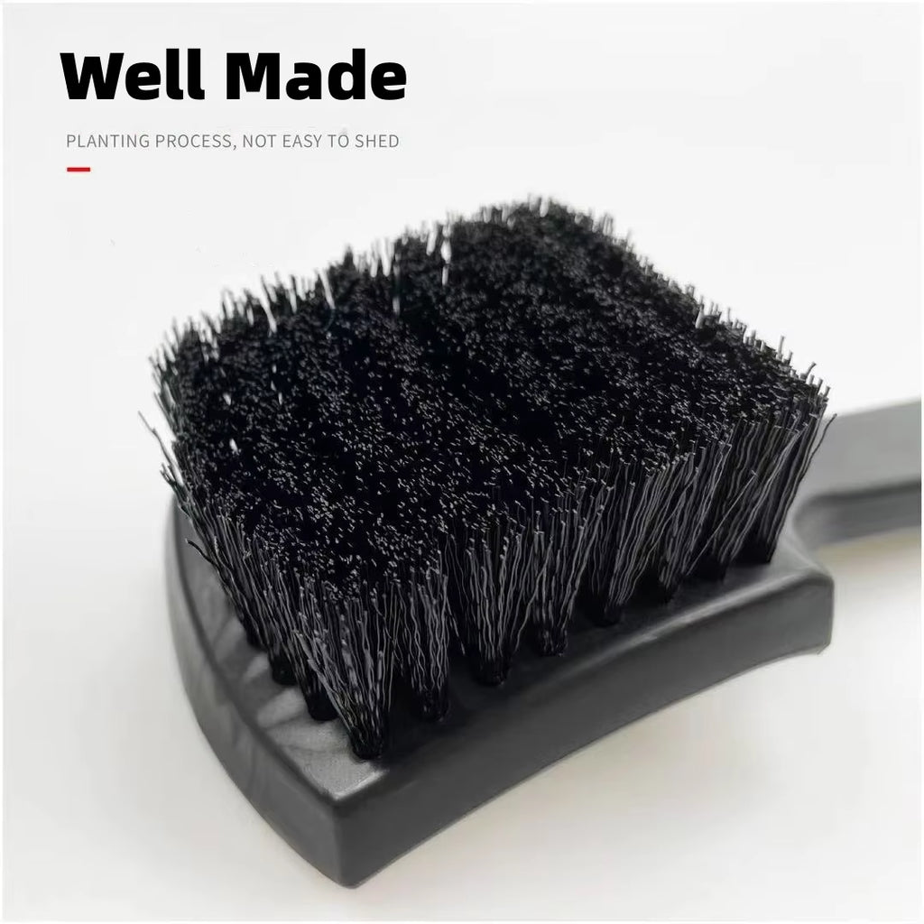 Motorcycle Tire Rim Brush Wheel Hub Cleaning Brushes Motorcycle Wheels Detailing Accessories Black White Tire Washing Tool