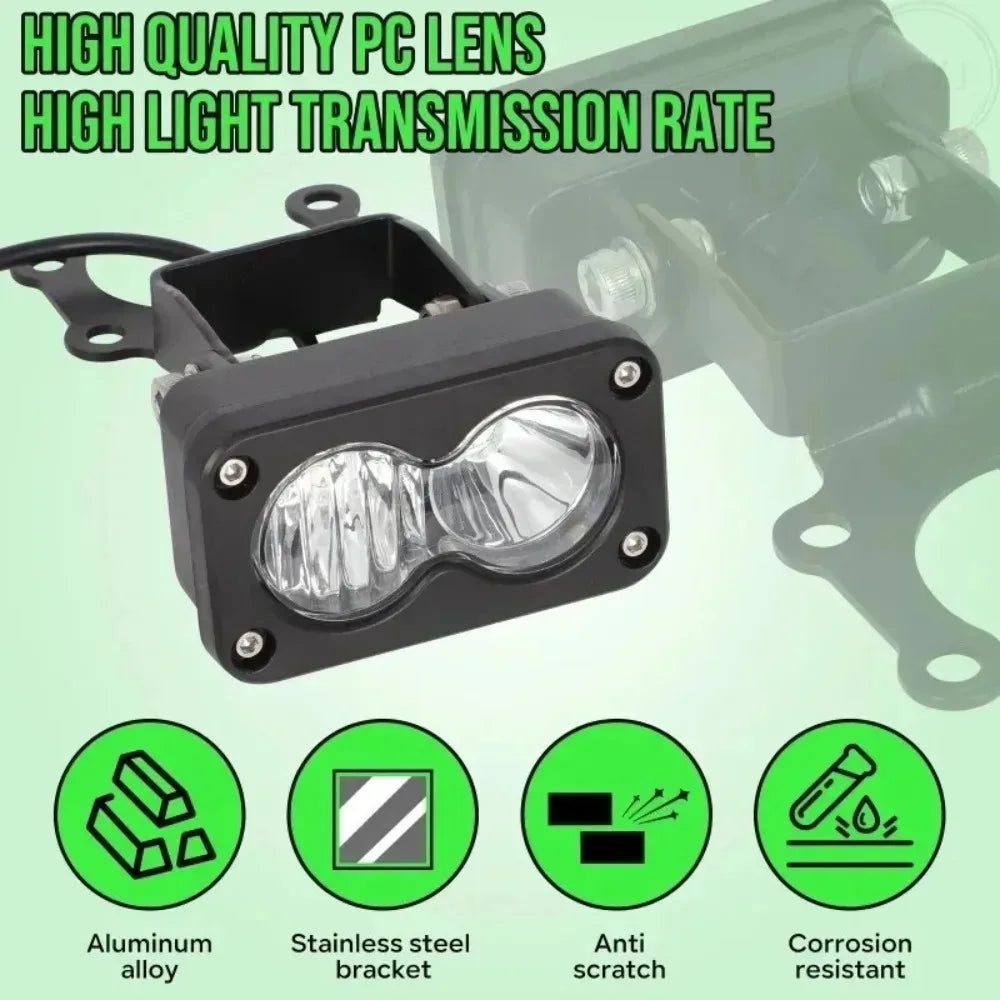 For Sur-Ron Segway Talaria 20W LED Headlight Switch White Spot Flood Pod Combo Kit Waterproof