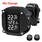 Solar Charging TPMS Motorcycle Tire Pressure Sensors Motorbike Tire Pressure Monitoring System Tyre Temperature Alarm System