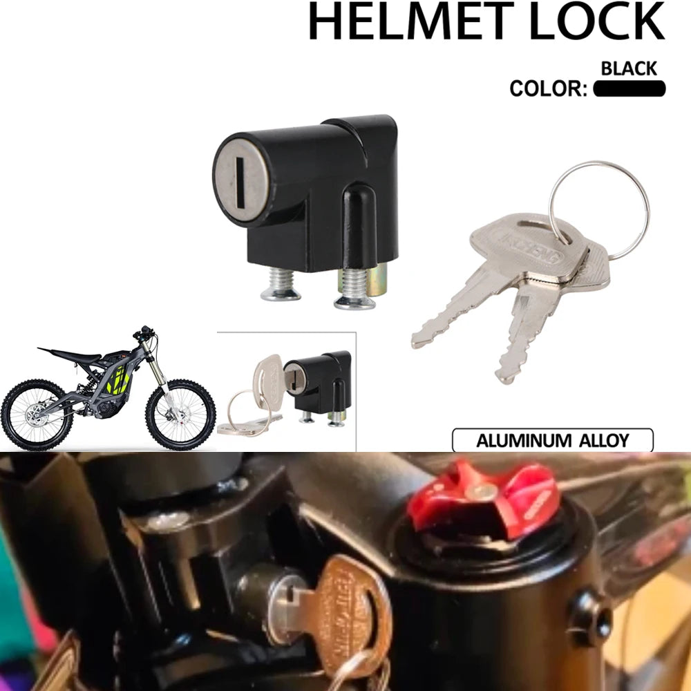 Helmet Handlebar Lock Security Portable Anti-Theft Key for Surron SURRON Sur Ron Light Bee X S Motorcycle