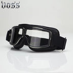 Newest -Style Leather Goggles Vintage Motorcycle Goggles Vintage Motorcycle Goggles Retro Jet Helmet Glasses