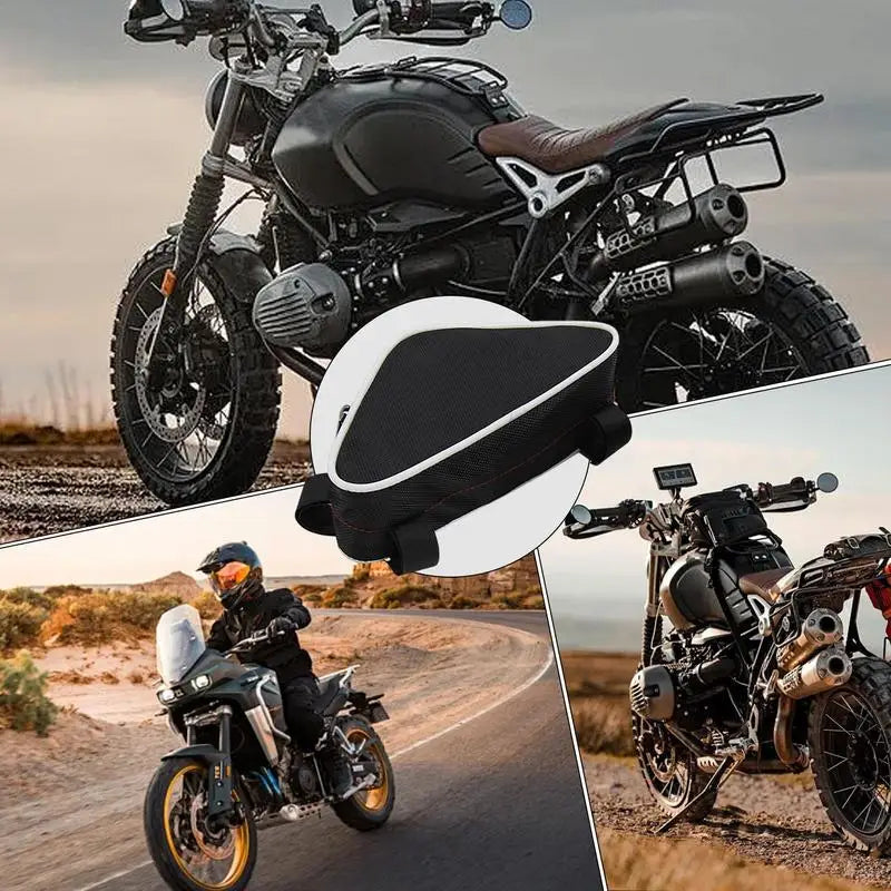 Motorcycle Bag Tool Side Storage Luggage Rack Bag Motorcycle Side Bag with Shoulder Strap Seat Tube Bag for Motorcross Racing