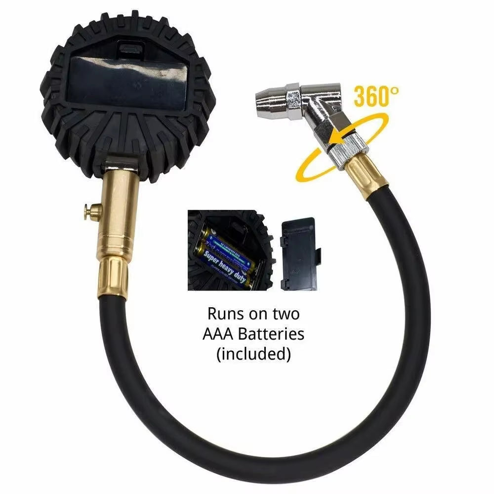 Tire Pressure Gauge Digital Display Gauge Multifunctional Tire Pressure Gauge for Motorcycle Bicycle Truck