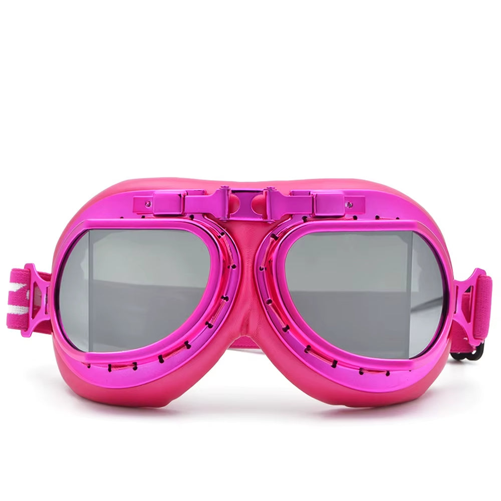 BJMOTO 2019 Goggle Snowboarding Motorcycle Goggles Motocross for Harley Style Glasses Pilot Pink Color Shipping Free