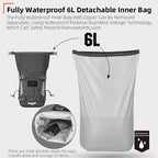 Motorcycle Bumper Bag Waterproof 6L Universal Motorcycle Side Frame Bag with Internal Support Travel Luggage Tool Box
